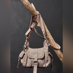 We The Free Baby Leigh Distressed Tote Bag~ Pearl